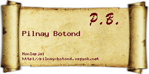 Pilnay Botond névjegykártya